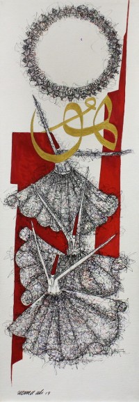 Uzma Rashid, 12 x 36 Inch, Acrylic On Canvas, Figurative Painting,  AC-UZR-016